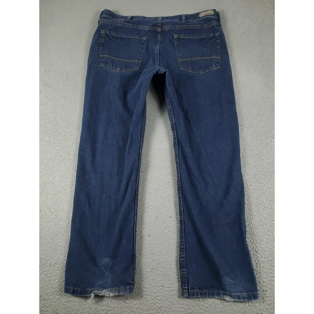 Nautica Jeans Mens Size 38x30 Blue Straight Leg Denim Pants *